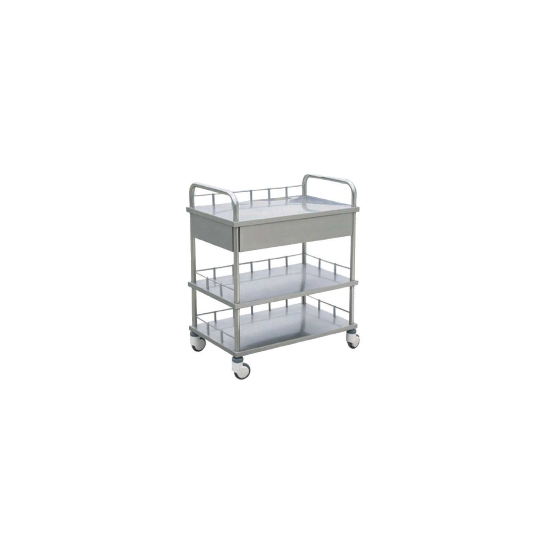 Chariot de soins inox 3 étages