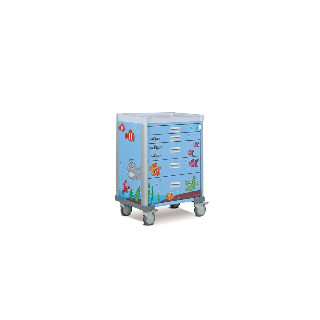 Chariot multi-usage pour pédiatrie (sans accessoires)